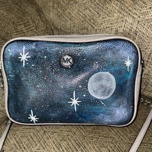 Michael Kors Crossbody Bag hand-painted Moon Child by Urban Goddess Art.